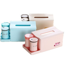 Creative Plastic Tissue Box with Toothpick Holder (ZJH005)